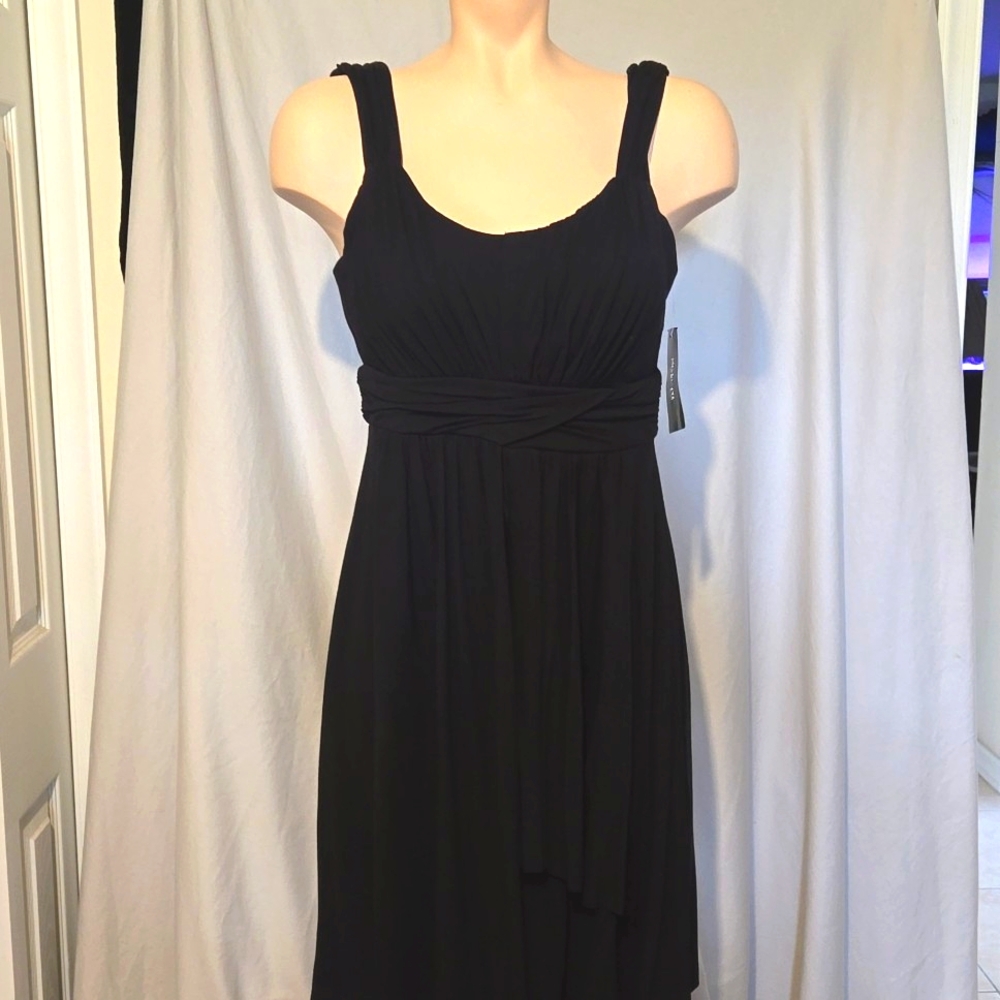 Style And Co Black fitted tank dress,NEW